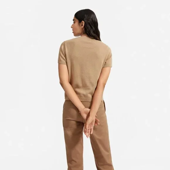 NEW Everlane Cashmere Tee Camel Size L! RARE! - Picture 5 of 9